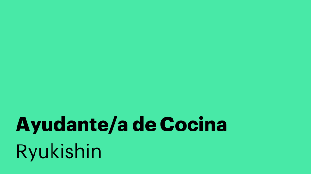 Ayudante/a de Cocina