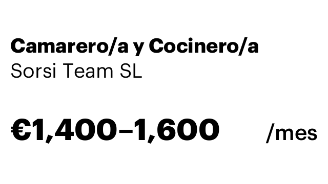 Camarero/a y Cocinero/a