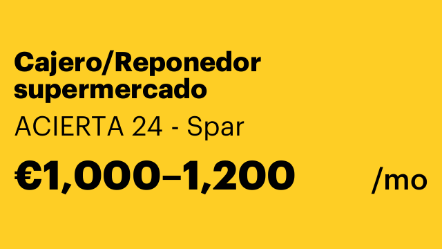 Cajero/Reponedor supermercado