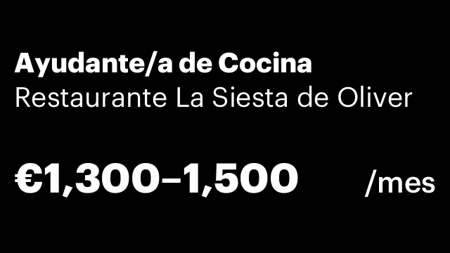 Ayudante/a de Cocina
