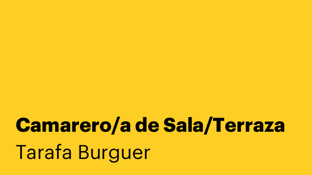 Camarero/a de Sala/Terraza