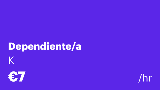Dependiente/a