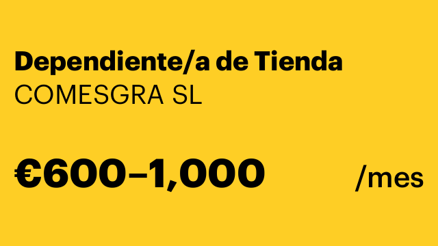 Dependiente/a de Tienda