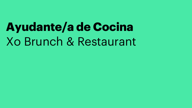 Ayudante/a de Cocina