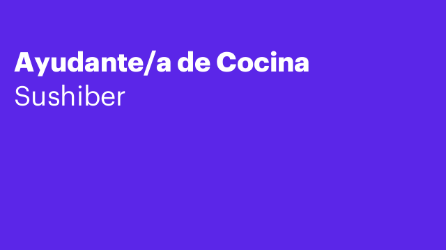 Ayudante/a de Cocina