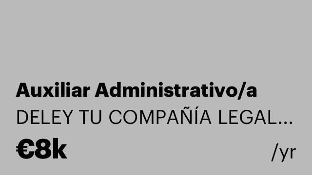 Auxiliar Administrativo/a