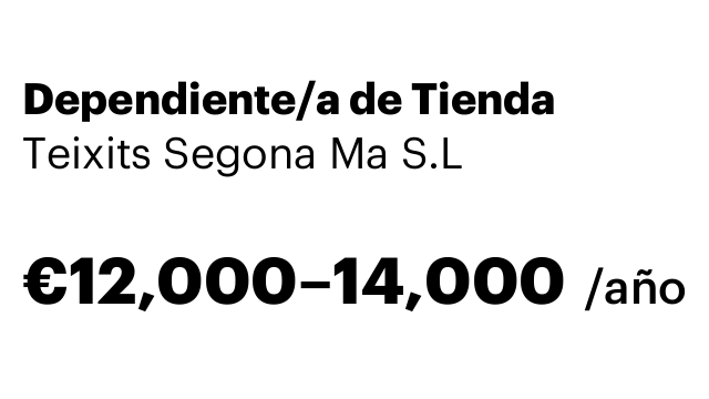 Dependiente/a de Tienda