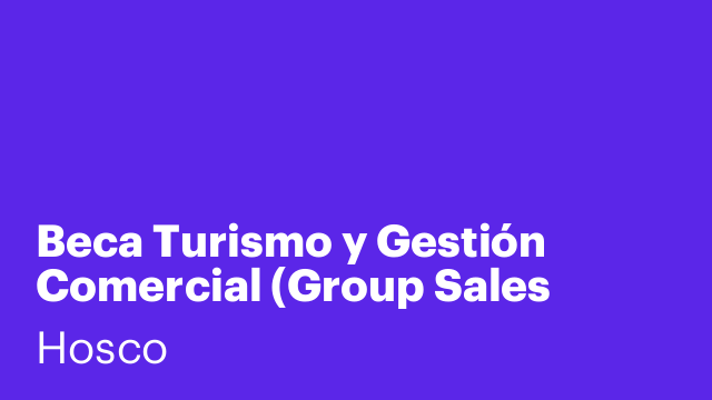 Beca Turismo y Gestión Comercial (Group Sales Office) - Minor Hotels