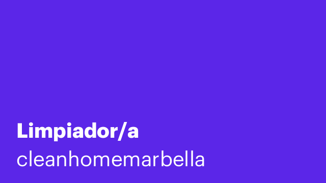 Limpiador/a