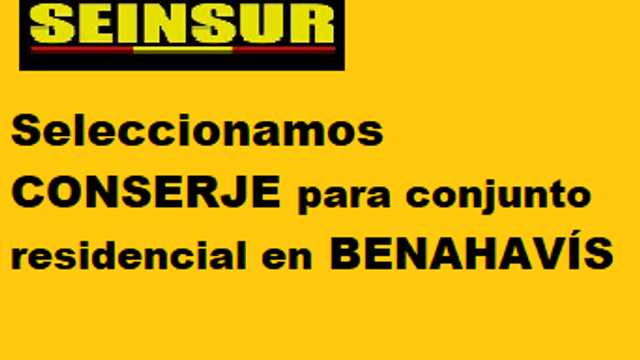 CONSERJE URBANIZACIÓN (BENAHAVÍS)
