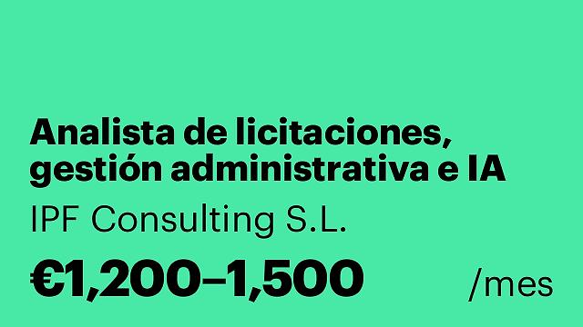 Analista de licitaciones, gestión administrativa e IA