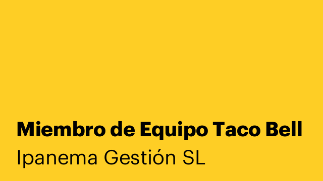 Miembro de Equipo Taco Bell