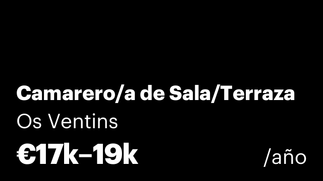 Camarero/a de Sala/Terraza