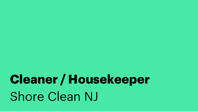 Cleaner / Housekeeper