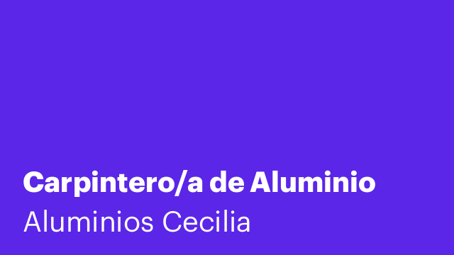Carpintero/a de Aluminio