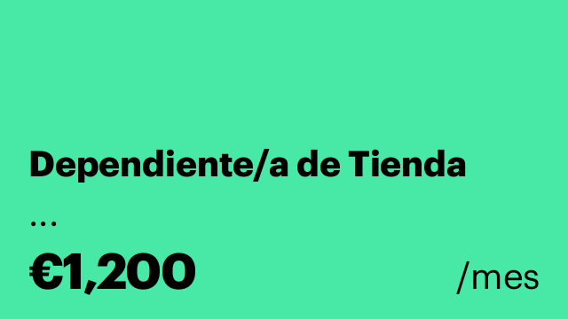 Dependiente/a de Tienda