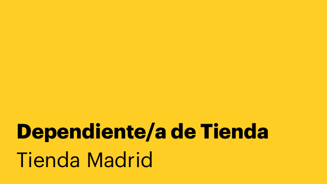Dependiente/a de Tienda