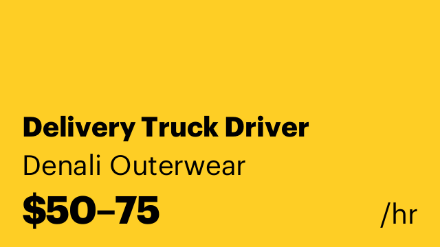 Delivery Truck Driver