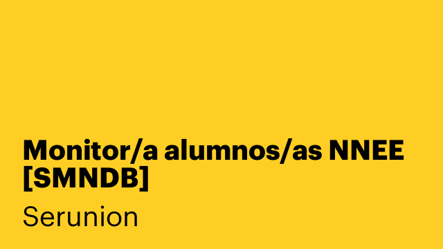 Monitor/a alumnos/as NNEE [SMNDB]
