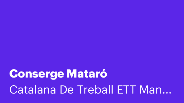 Conserge Mataró