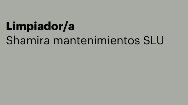 Limpiador/a