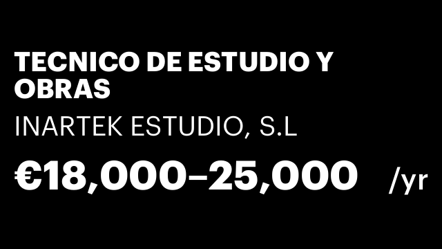 TECNICO DE ESTUDIO Y OBRAS