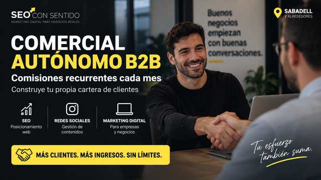 Comercial autónomo/a de marketing digital · Sabadell y Terrassa