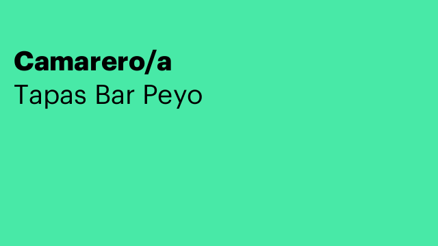 Camarero/a