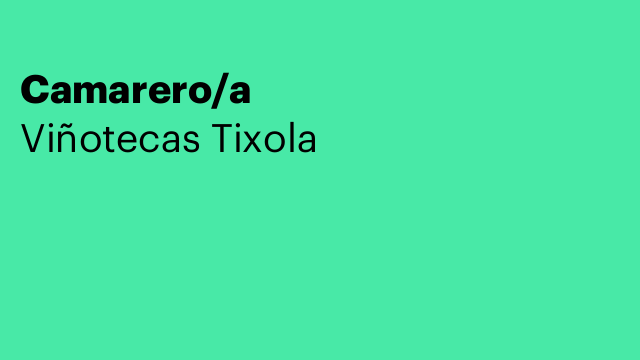 Camarero/a