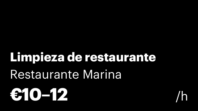 Limpieza de restaurante