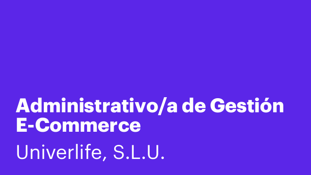 Administrativo/a de Gestión E-Commerce