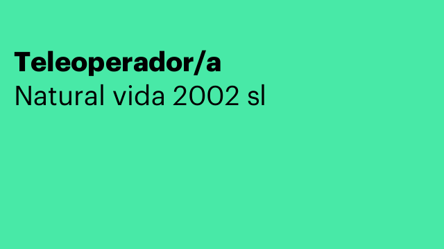 Teleoperador/a