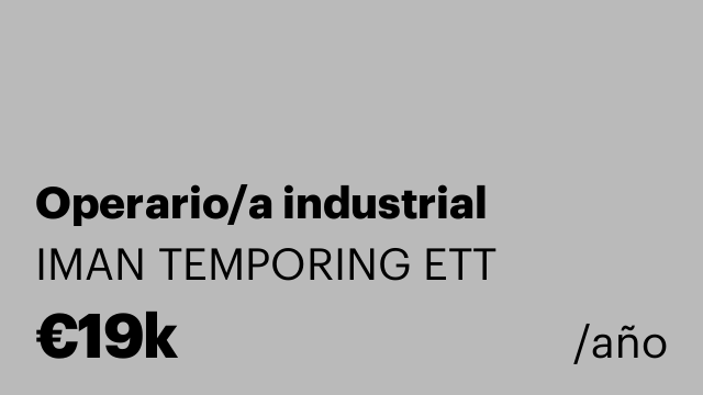 Operario/a industrial