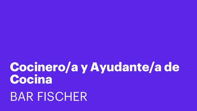 Cocinero/a y Ayudante/a de Cocina