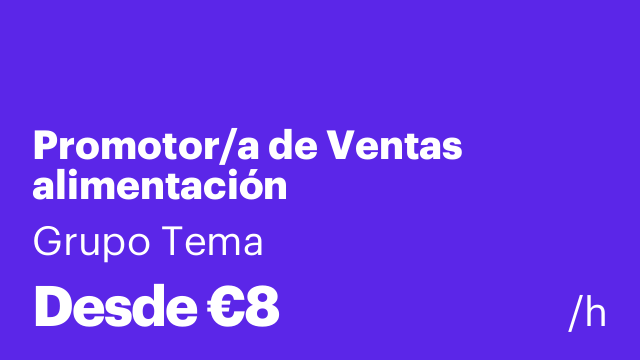 Promotor/a de Ventas alimentación