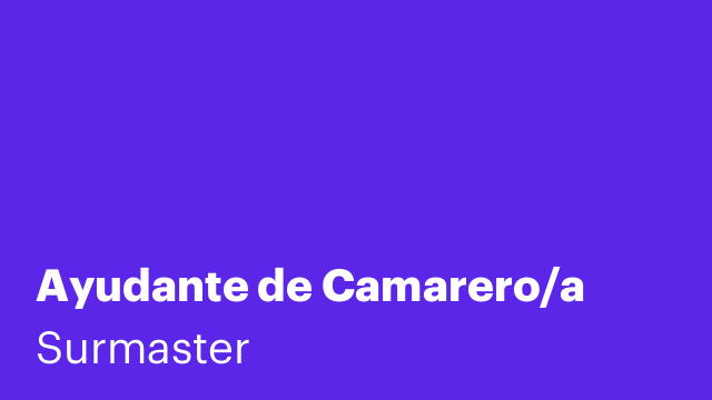 Ayudante de Camarero/a