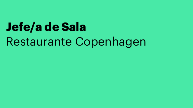 Jefe/a de Sala