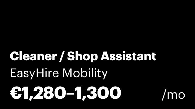 Cleaner / Shop Assistant