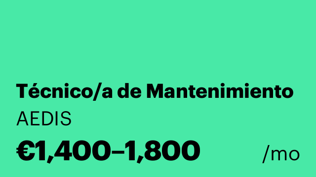 Técnico/a de Mantenimiento