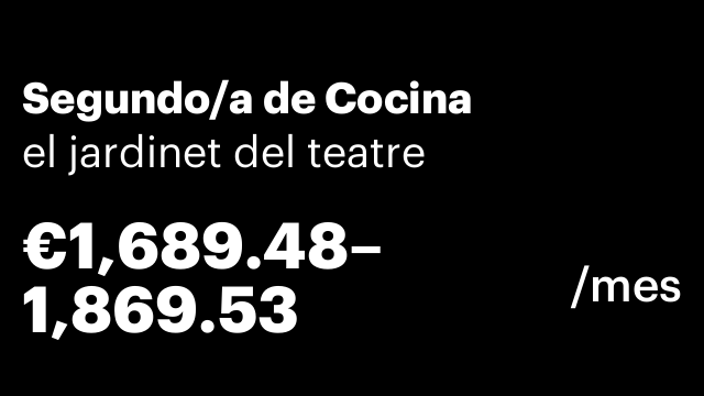 Segundo/a de Cocina