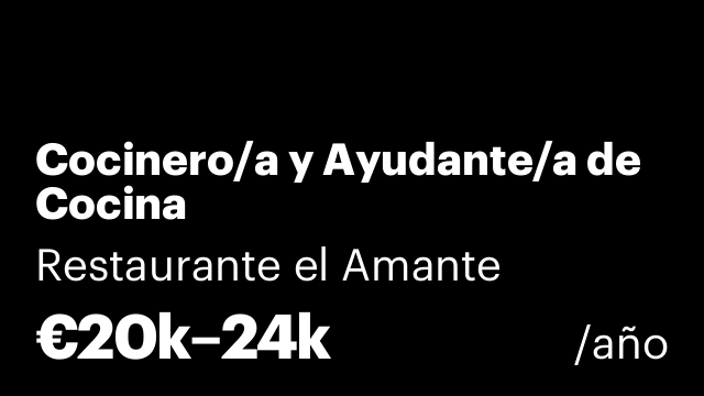 Cocinero/a y Ayudante/a de Cocina