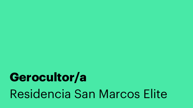 Gerocultor/a