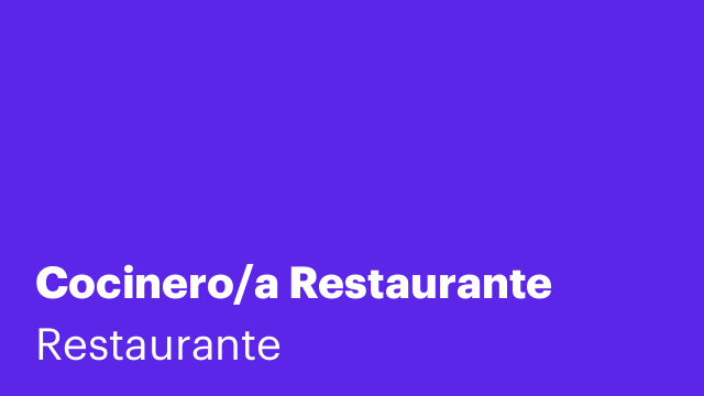 Cocinero/a Restaurante