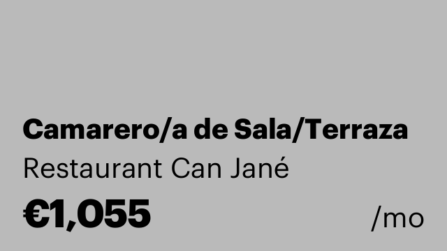 Camarero/a de Sala/Terraza