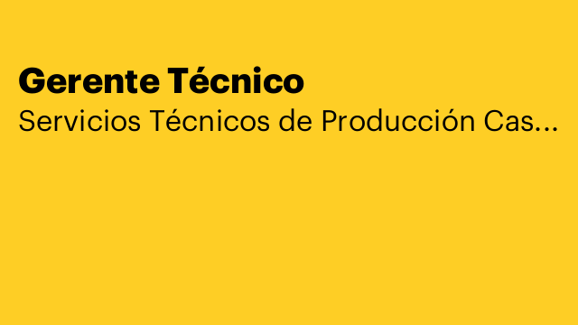 Gerente Técnico