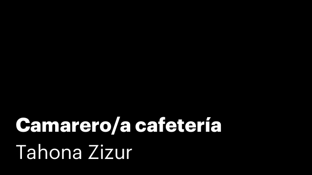 Camarero/a cafetería