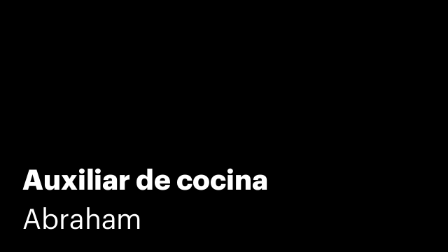 Auxiliar de cocina