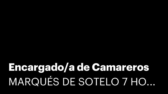 Encargado/a de Camareros