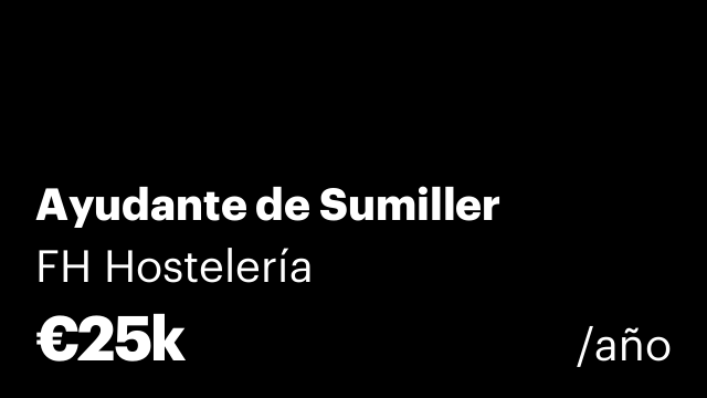 Ayudante de Sumiller