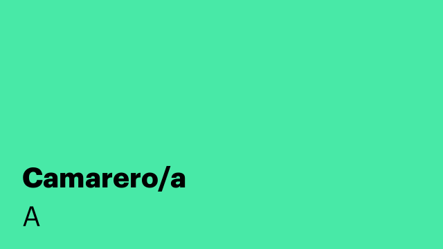 Camarero/a